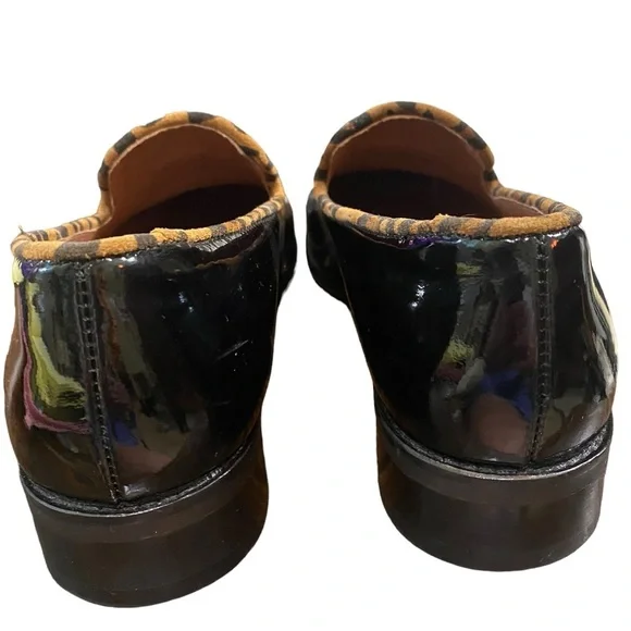 GIROTTI Italian Leather Custom Made Slip On Loafer Suede Leopard Tassel Classic - Picture 11 of 16